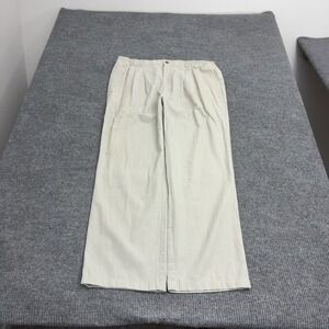 Pine Grove Pants Mens 40 Beige Linen Cotton Pleated Elastic Waist Casual Classic